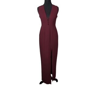 Wayf Elegant Burgundy Long Dress Size XS